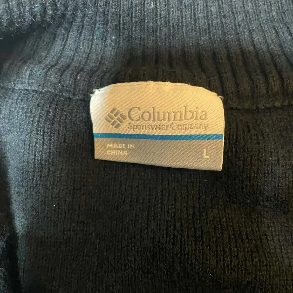 Columbia 1/4 Zip Pullover Sweater Black Large